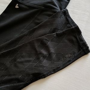 Fabletics Demi Lovato Black Geometric Mesh Legging